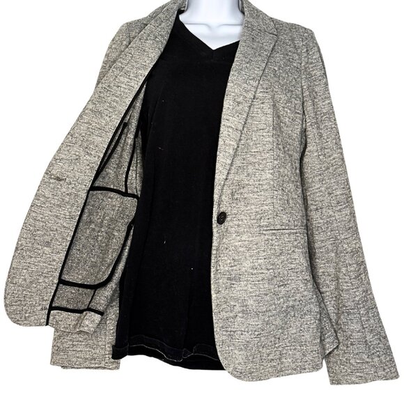 Banana Republic Gray Blazer, Wool Blend Classic, Tailored Jacket Sz: 6 - Picture 6 of 6